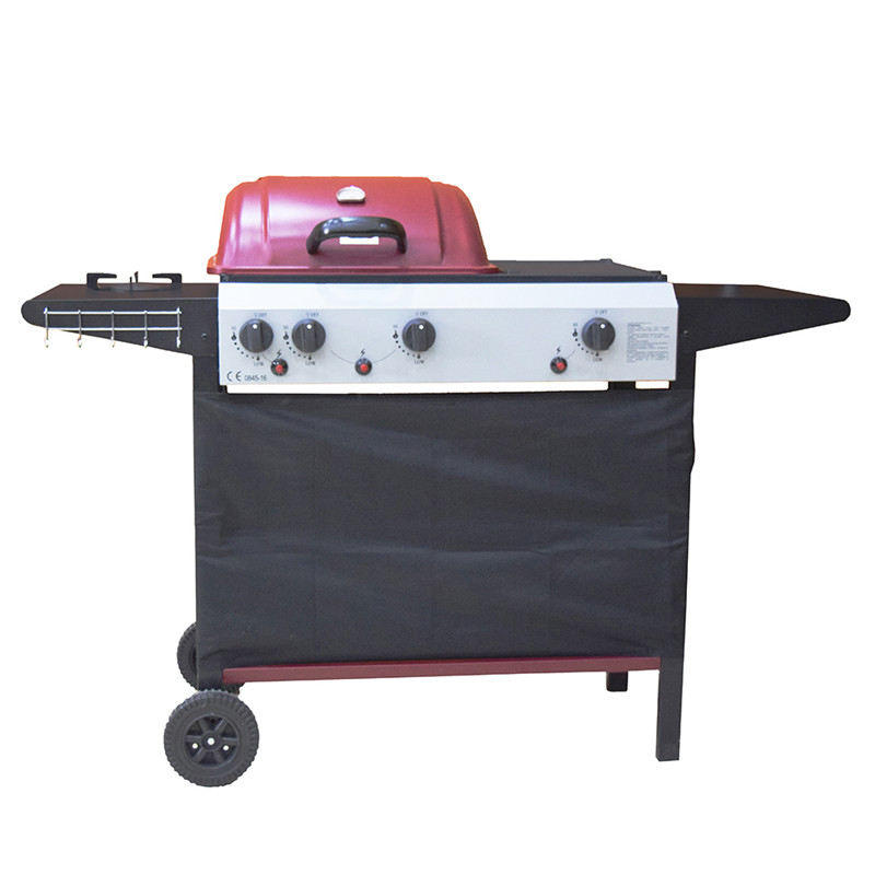 nagykereskedelmi kültéri grillezési gáz grillező kereskedelmi gáz grillsütő oldalsó égővel